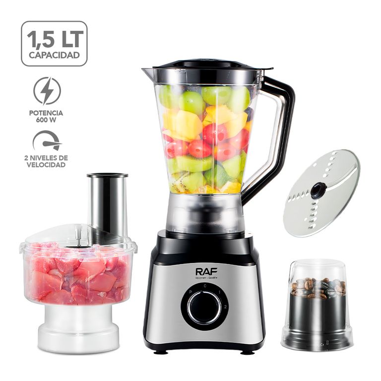 Licuadora Multifuncional 4en1 600W 2 Velocidades 1,5 Litros R23