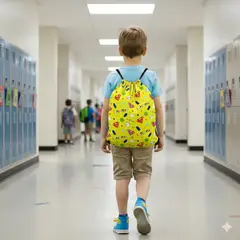 GENERICO - Bolsa de Aseo Escolar Impermeable Amarillo
