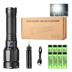 LIDIMI - Linterna Táctica De Alta Potencia Xhp360 Recargable Por USB