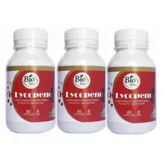 BIONUTREC - 03 FRASCOS DE LICOPENO ANTIOXIDANTE X 80 CAPSULAS C/U -