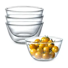 PENTHA - Tazón Redondo de Vidrio 4 Unidades, 2 de 900ml, 1300ml y 1800ml