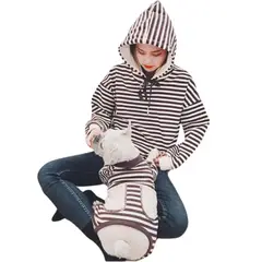 GENERICO - Set Polera y Jumpsuit para mascota - Matching Set Humano y Perrito Toy - Marron - L