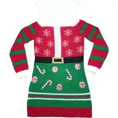 GENERICO - Vestido Manga Larga Navideño Sexy