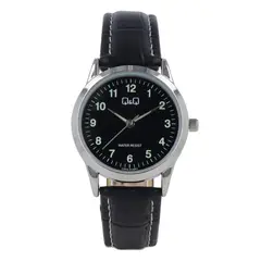 Q&Q - RELOJ MUJER CUERO NEGRO PLATEADO MARCA QQ - MD5