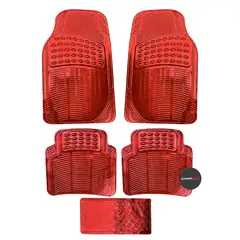 JET - Piso Tapete Elegante Metalico Rojo 5pcs