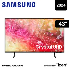 SAMSUNG - TELEVISOR 43 SMART TV TIZEN OS 4K CRYSTAL UHD LED - UN43DU7000GXPE