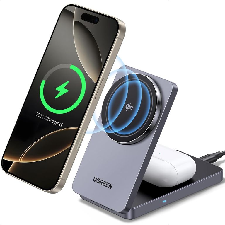 Cargador Inalámbrico Magnético y Soporte Qi2 Magsafe W706 45023