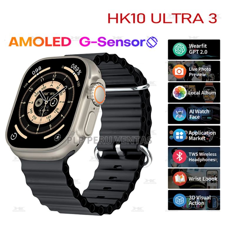 SmartWatch Hk10 Ultra 3 Chatgpt Amoled 2.02 Negro