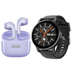 LENOVO - LP40 PRO Audífonos Bluetooth y reloj inteligente