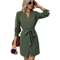 BLWOENS - Vestidos casuales de para mujeres - Verde