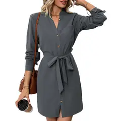 BLWOENS - Vestidos casuales de para mujeres - Gris