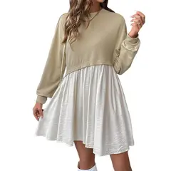 BLWOENS - Vestidos casuales de para mujeres - Beige