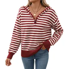 BLWOENS - Suéter de punto para Mujer - Rojo