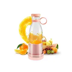 GENERICO - MINI LICUADORA PORTATIL RECARGABLE CON USB COLOR ROSADO