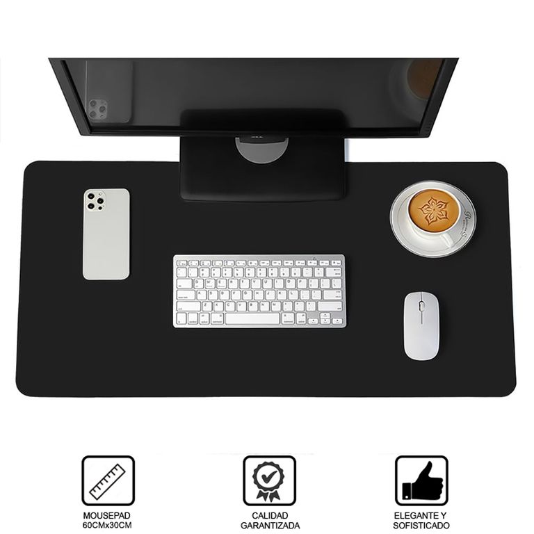 Mousepad para Escritorio Negro XL