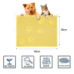 SM - TAPETE PARA MASCOTAS CREMA 40X30CM
