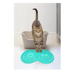 SM - TAPETE PARA MASCOTAS TURQUESA 45X26CM