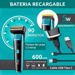 GENERICO - VGR Afeitadora eléctrica V-366 3 en 1 pantalla Inalambrica