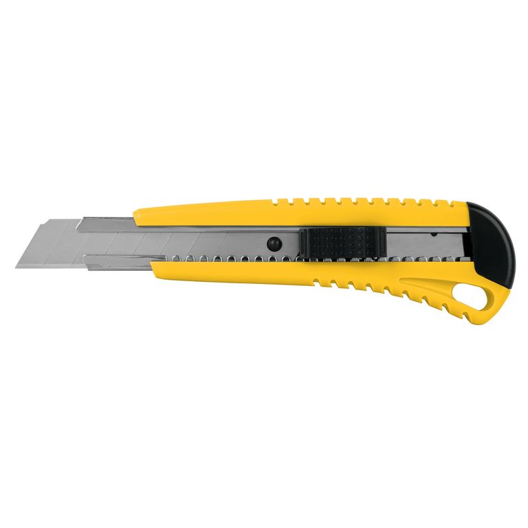 Cutter 18 mm plástico con alma metálica,