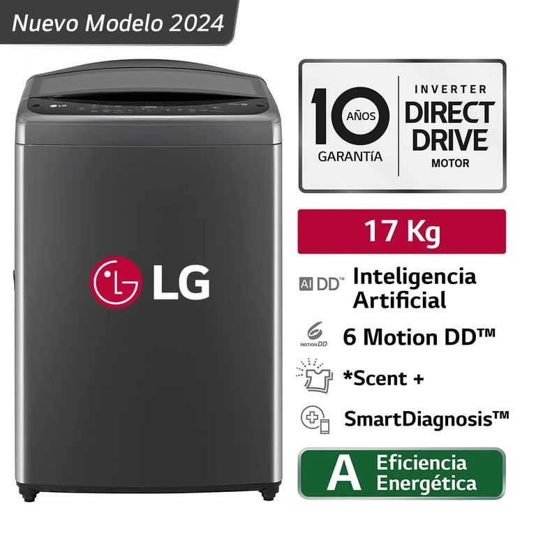 Lavadora 17 Kg AI DD Carga Superior Negro Claro WT17BV6