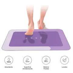 SASHIJA - Alfombra Antideslizante para Piso Tapete de Baño N35 Morado