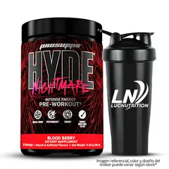 PROSUPPS - Hyde Nightmare 30 Servicios Oxido Nitrico Pre entreno - Blood Berry + shaker