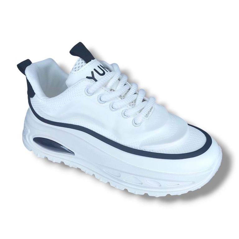ZAPATILLA PARA HOMBRE YUMI ONDA BLANCO NEGRO - YN1009