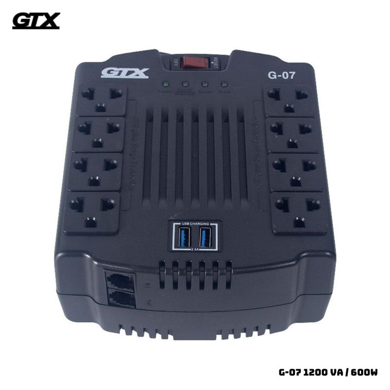 ESTABILIZADOR GTX 1200VA 600W 8T 2USB - G-07