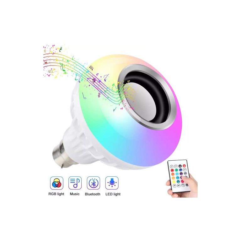 Foco LED Con Parlante Bluetooth 16 Colores
