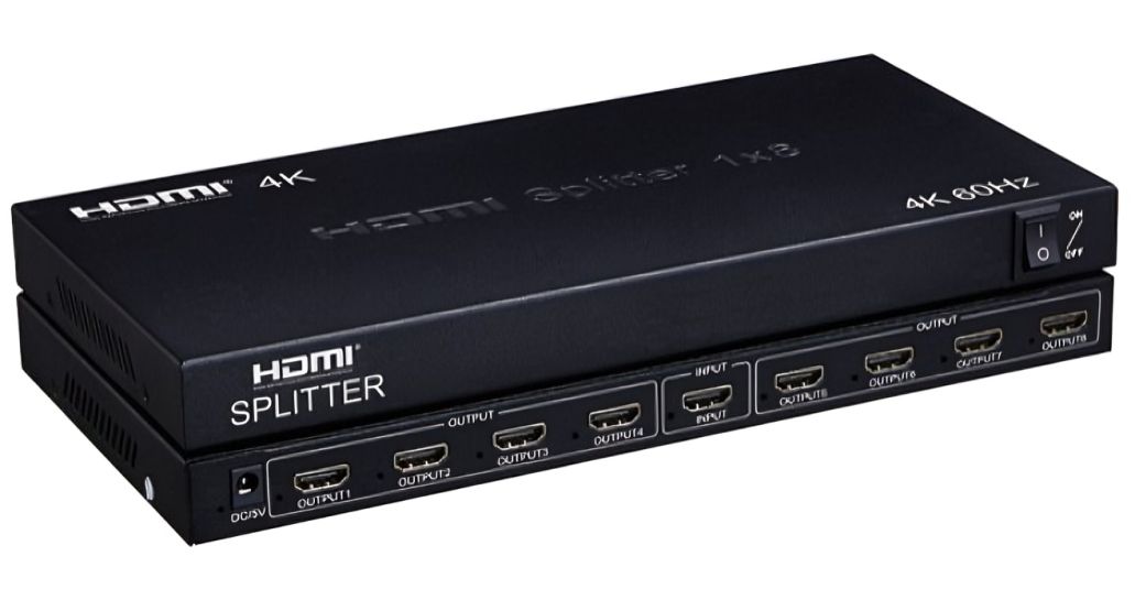 Conmutador HDMI Versión 2.0 1 x 8 Soporta HDCP 2.2 Case Aluminio Encore