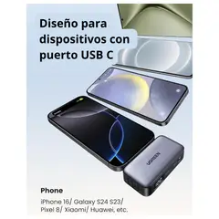 UGREEN - Power Bank 5000 Carga Rápida 20w Tipo C