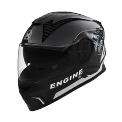 GENERICO - CASCO REVOX MOTO CERTIFICADO DOBLE VISOR GRIS BRILLO