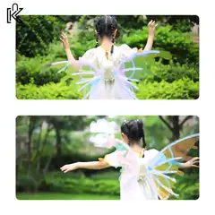 GENERICO - Alas de mariposa multicolor con luz sonido y movimiento