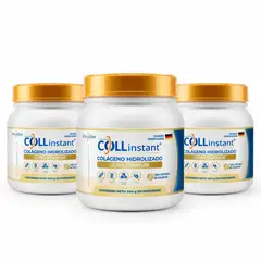 VISCOFAN COLLINSTANT - Colágeno Hidrolizado Alemán Ultra Premium 500gr x 3 con Péptidos Bioactivos COLLinstant Viscofan 100% Puro