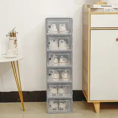 GENERICO - Set De 20 Cajas Organizador De Zapatos Con Ventilación - Gris