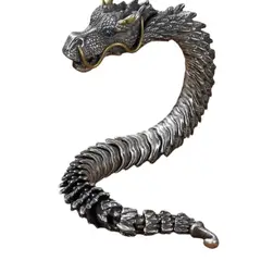 GENERICO - Pulsera de dragón plateada vikinga para hombre