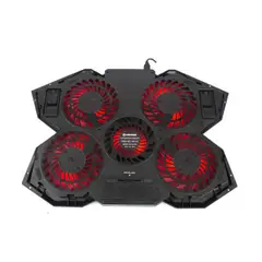 CYBERCOOL - COOLER PARA LAPTOP HA-K3 5 VENTILADORES LUZ ROJA