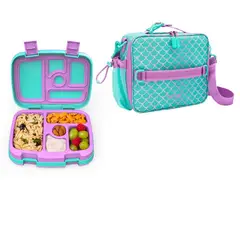BENTGO - Set Lonchera y Porta Lonchera Kids - Sirena