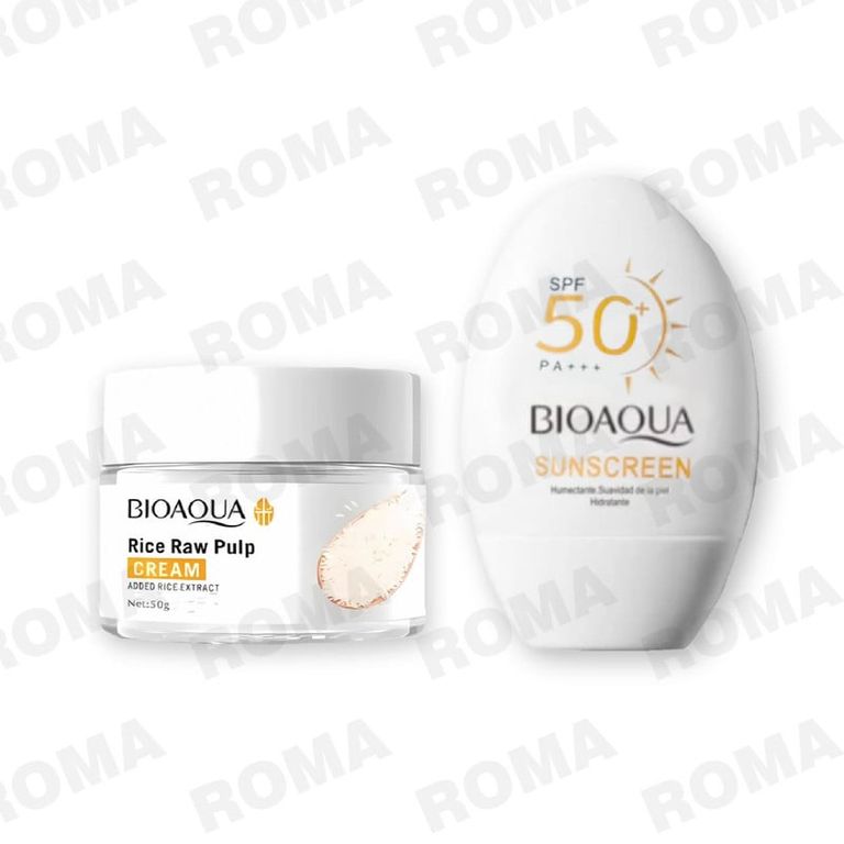 PACK CREMA ACLARANTE Y PROTECTOR SOLAR HIDRATANTE SPF50