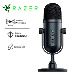 RAZER - Micrófono Seiren V2 Pro USB Cardioide para Streaming Profesional