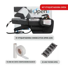 GENERICO - Kit Etiquetadora Consecutiva Open 2235 con Insumos
