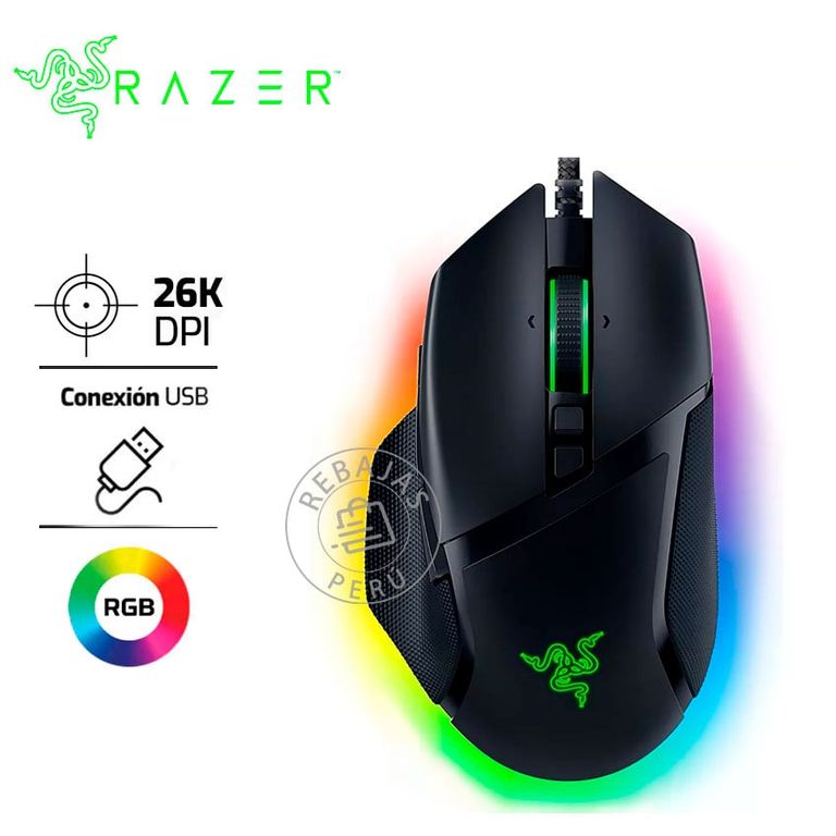 Basilisk V3 Mouse Gaming 26K DPI 11 Botones Switch Óptico 70M