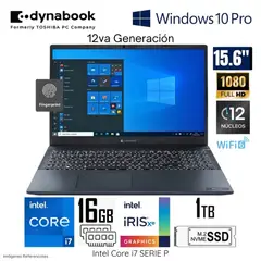 TOSHIBA - Laptop Dynabook Tecra A 50K PML20U139011 Intel Corei7-1260P 16GB RAM 1TB SSD 15.6" FHD WIND 10 PRO