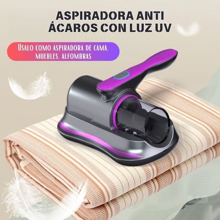 Aspirador de Mano Recargable de Limpieza de Ácaros con Luz UV