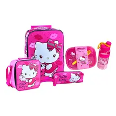 SCOOL - Set ruedas Kitty Mochila lonchera cartuchera tomatodo y taper