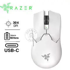 RAZER - Mouse Viper V2 Pro Mouse Gamer Wireless 30K DPI Blanco