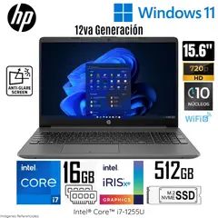HP - Laptop 250 G9 Intel Core i7-1255U 16GB RAM 512GB 15.6" HD Anti Glare - 9D197LT