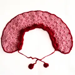 GENERICO - Cuello a Crochet para Gatos - Talla M - Color Rosa