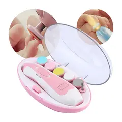 GENERICO - Set Lima Eléctrica de Uñas para Bebé Multifunción - Rosado