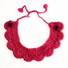 GENERICO - Cuello a Crochet para Gatos - Talla M - Color Fucsia